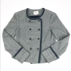 LOFT | Double Breasted Gray Sailor Jacket